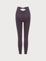 Purple Cut Out Leggings 24" - Image 7