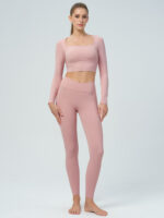 Pink V-Waist Leggings 24" - Image 5