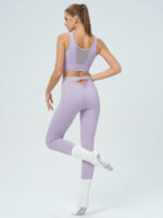 Light Purple Cut Out Leggings 24"