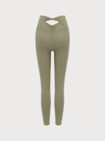 Green Gold Cut Out Leggings 24" - Image 9