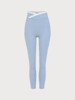 Light Blue Natural Waisted Leggings 25" - Image 11