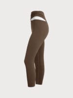 Coffee Contrast High Waisted Leggings 24" - Image 9