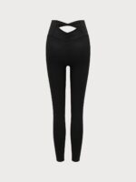 Black Cut Out Leggings 24" - Image 10