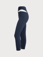Navy Contrast High Waisted Leggings 24" - Image 8