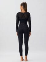 Black Cut Out Long Sleeve Top--Light Support - Image 4