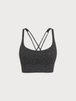 Grey Leopard X Cross Sports Bra-Light Support - Image 3