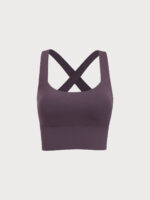 Purple Twist X-Cross Sports Bra - Light Support - Image 6