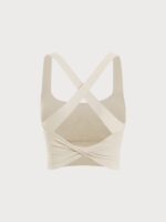 White Twist X-Cross Sports Bra - Light Support - Image 10