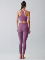 Purple Round Neck Sports Bra - Light Support - Image 5