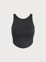 Black Cross Back Tank Top - Light Support - Image 6