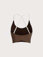 Coffee Halter Sports Bra - Light Support - Image 8