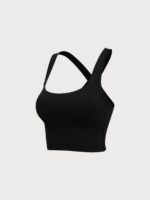 Black Twist X-Cross Sports Bra - Light Support - Image 10