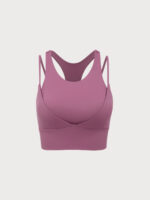 Purple Round Neck Sports Bra - Light Support - Image 6