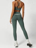 Sage Green X Cross Sports Bra - Light Support - Image 4