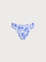 Blue Print Textured Natural Waisted Bikini Bottom - Image 6