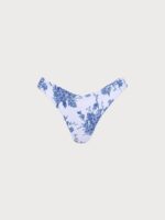 Blue Floral Full Coverage Bikini Bottom - Image 10