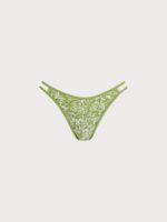 Light Green Textured Cutout Bikini Bottom - Image 8