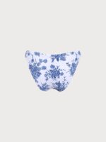 Blue Floral Full Coverage Bikini Bottom - Image 11