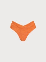 Floral Jacquard Full Coverage Bikini Bottom - Image 5
