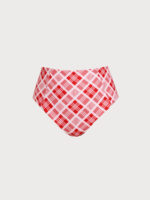 Red Natural Waisted Plus Size Tankini Bottom - Image 6
