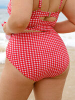 Red Gingham Plus Size Tankini Bottom - Image 2