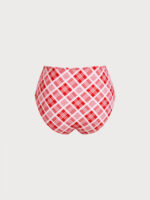 Red Natural Waisted Plus Size Tankini Bottom - Image 7