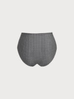 Black Gingham Plus Size Tankini Bottom - Image 6