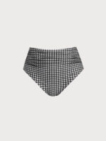 Black Gingham Plus Size Tankini Bottom - Image 5