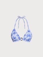 Blue Print Textured Halter Bikini Top - Image 5