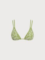 Light Green Textured Strappy Bikini Top - Image 6