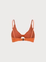 Orange Floral Jacquard Knot Bikini Top - Image 6