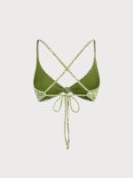Light Green Textured X-Cross Bikini Top - Image 8