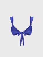 Royal Blue Gold-Accented Bikini Top - Image 10