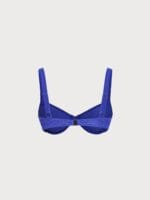 Royal Blue Textured Underwire Bikini Top - Image 7