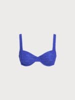 Royal Blue Textured Underwire Bikini Top - Image 6