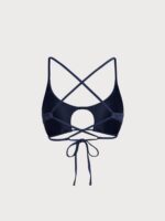 Blue Cut-Out X Cross Bikini Top - Image 6