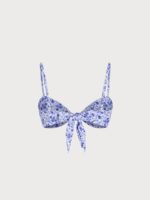 Blue Contrast Print Bikini Top - Image 7