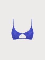 Royal Blue Cut-Out X Cross Bikini Top - Image 6