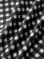Black Gingham Plus Size Tankini Top - Image 9