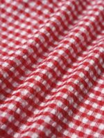 Red Gingham Plus Size Full Coverage Swim Shorts - Image 8