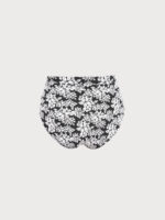 Black Floral Petal-Print Plus Size Bikini Bottom - Image 7