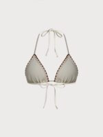 Off White Stitch Halter Bikini Top - Image 7