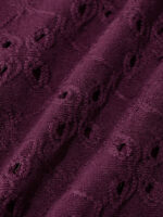 Burgundy Textured V Notch Bikini Top - Image 10