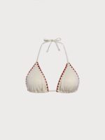 Off White Stitch Halter Bikini Top - Image 6