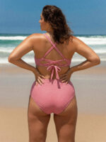 Red Gingham Plus Size Bikini Top - Image 5