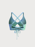 Green Cutout X Cross Plus Size Bikini Top - Image 6