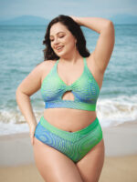 Green V Cut Plus Size Bikini Bottom - Image 3