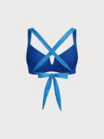 Blue Contrast V-Notch Plus Size Bikini Top - Image 7