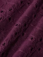 Burgundy Textured Criss-cross One-Piece Swimsuit - Image 9