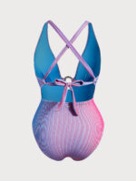 Multi O-Ring Plus Size One-Piece Swimsuit - Image 6
